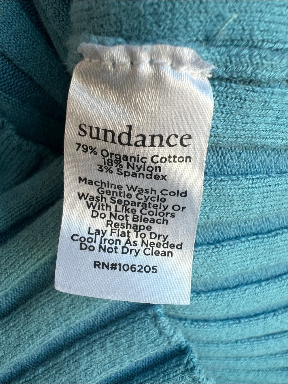Sundance Blue Ribbed V neck pullover sweater - Picture 7 of 8